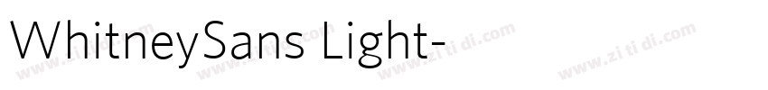 WhitneySans Light字体转换